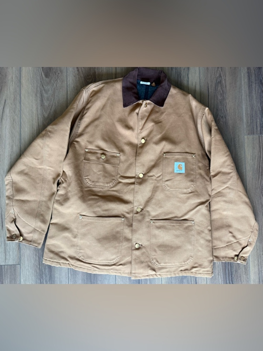Vintage Brown Duck Blanket Lined Carhartt Coat Jacket 6BLC Men’s Size 46 Regular